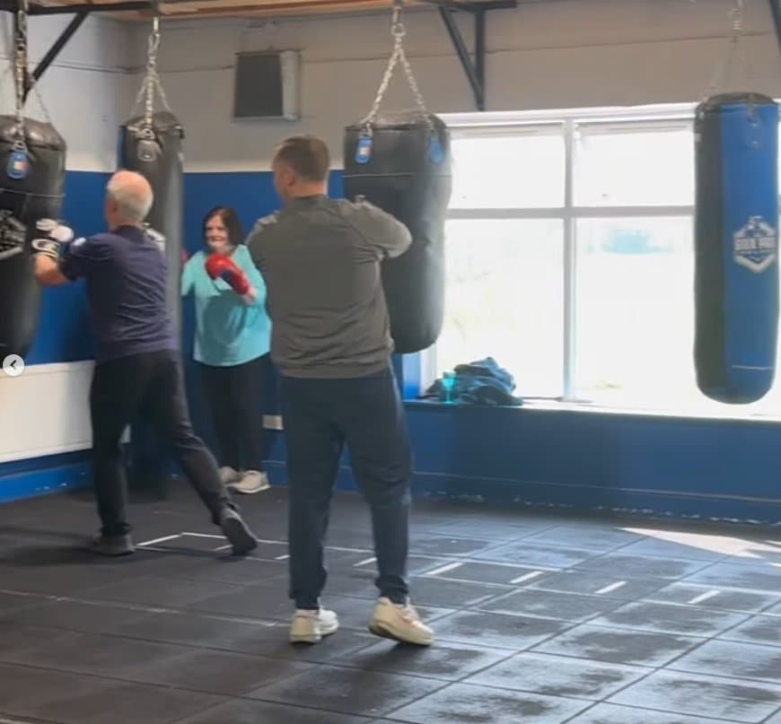 Parkinson boxing class participants at Angels Boxing